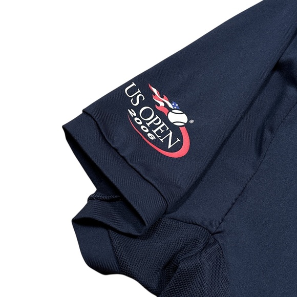 RLX Ralph Lauren US Open 2006 Tennis Big Pony Navy Blue Snap Polo Shirt Mens XL - Picture 4 of 8